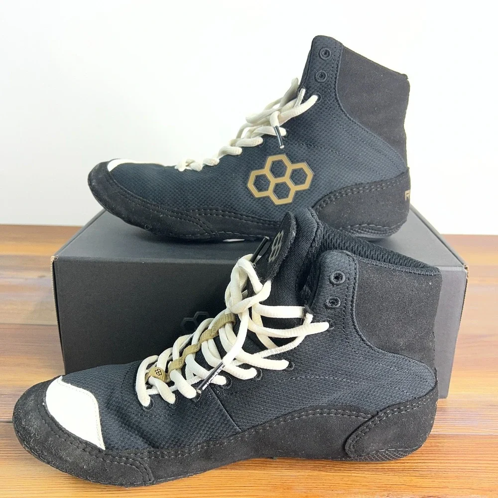 RUDIS Colt 2.0 Wrestling Shoes Mens 10.5 Womens 12 Black Gold CLT-0018-BG-10-5